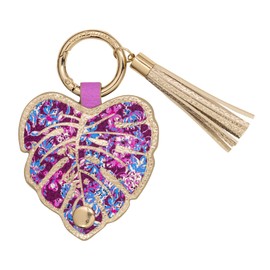 Lilly Pulitzer AirTag Keychain, Cute Air Tag Holder, Novelty Shaped AirTag Key Ring for Luggage, Car Keys, or Dog Collars (Amarena Cherry)