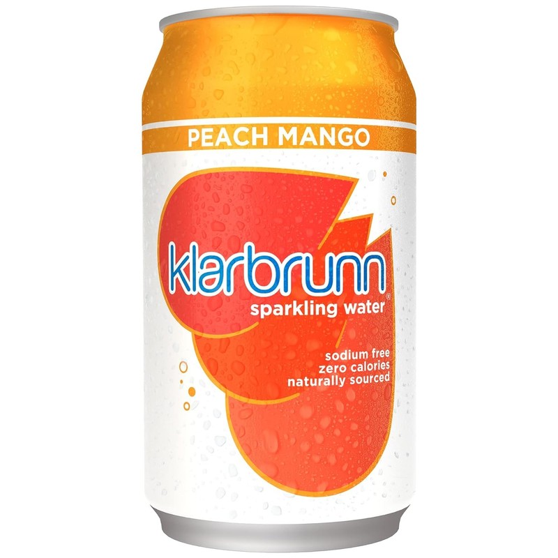 Klarbrunn Sparkling Water, Peach Mango, 24 Pack