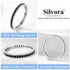 Silvora Dainty CZ Band Rings 2mm Thin Slim Ring Promise