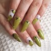 Summer Fruit Press On Nails Handmade Almond Hand Drawn Cute