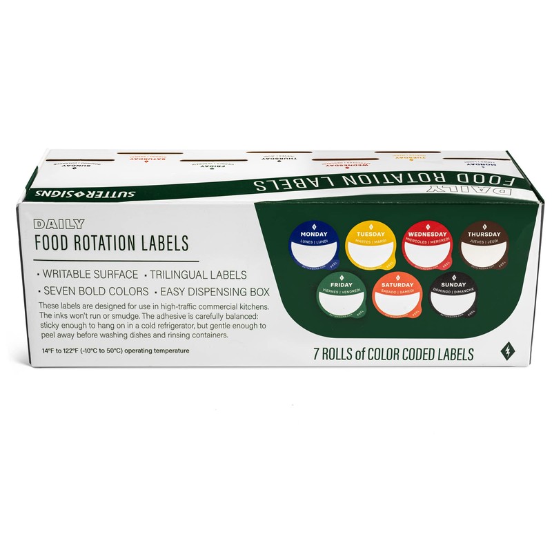 2pk Day Dots Food Labels | 1" Date Dot Stickers