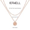 IEFWELL Initial Necklaces for Women Girls - Rose Gold Initial