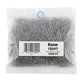 American Fishing Wire Broches de Bloqueo Duo, tamaño #1, 20 LB (9 kg) Prueba, Brillante, 1000 Piezas