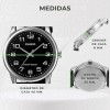 Reloj Casio Mtp-v001l-1b Hombre Correa Negro Bisel Plateado