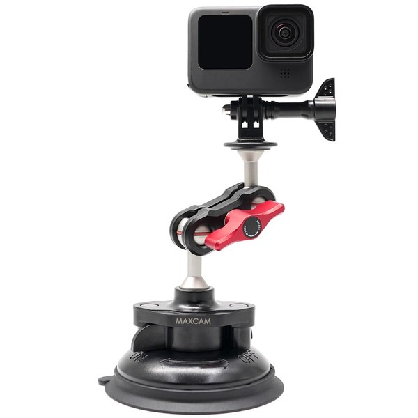 MAXCAM Aluminium Alloy Suction Cup PRO Compatible for GoPro HERO11/10/9/8