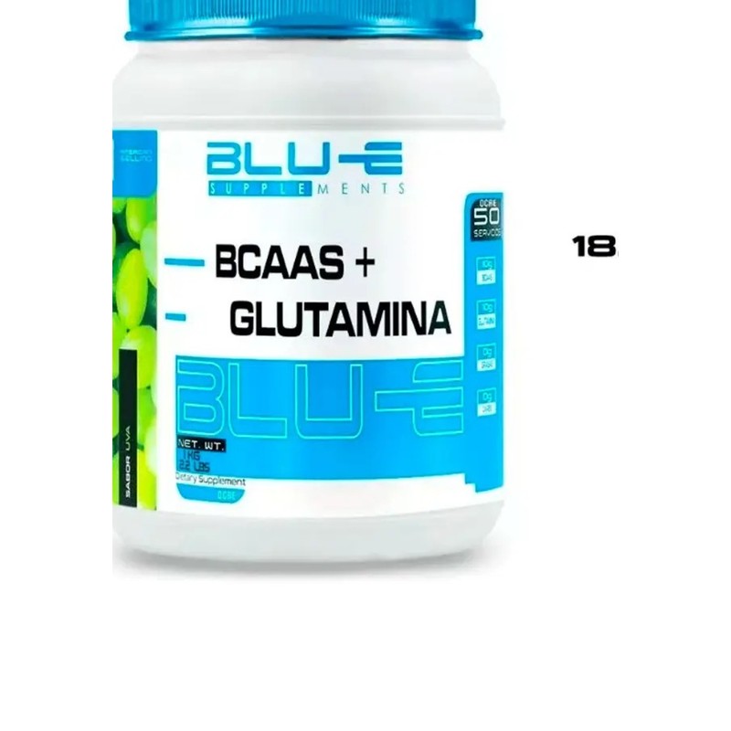 Aminoácidos Bcaas Glutamina Blu-e 1kg Varios Sabores