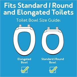 Carex E-Z Lock Raised Toilet Seat With Handles, 5" Toilet Seat Riser with Arms, Handicap Raised Toilet Seat For Seniors and Elevated Toilet Seat