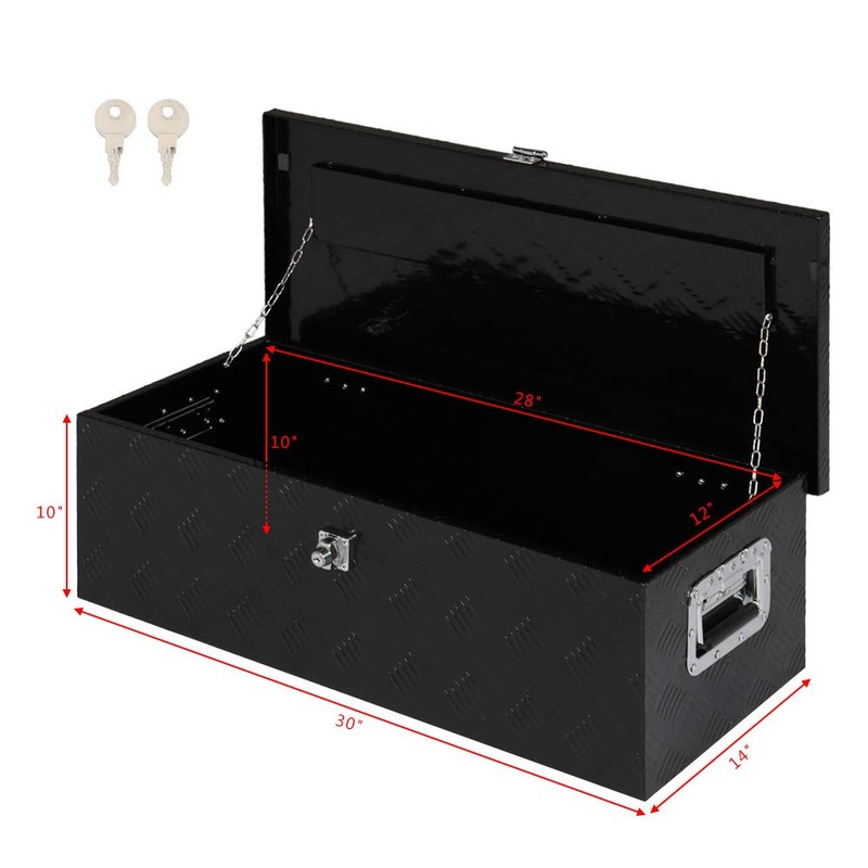 AutoForever 30 Inch Aluminum Truck Bed Tool Box Pick Up