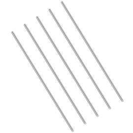 Etauwe 1/8" Diameter 12" Length 304 Stainless Steel Solid Round Rod, Metal Solid Shaft Rods, for DIY Craft and Metal Working, 5 PCS