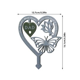 YIJOY 1pcs Garden Memorial Plaque Weatherproof Butterfly Ornament Your Wing Were Ready, But Our Heart Were Not For Mom, Dad, Best Friend, Husband, Memorial Gift