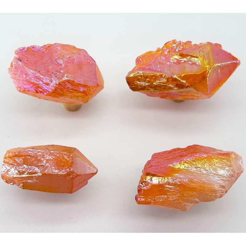 FZBHRO Natural Crystal Stone Cabinet Knobs Decorative Drawer Knobs Handles