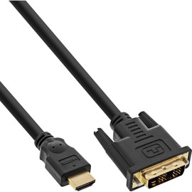 InLine® HDMI-DVI Cable HDMI Male to DVI 18+1 Male Gold-Plated Contacts 7.5 m