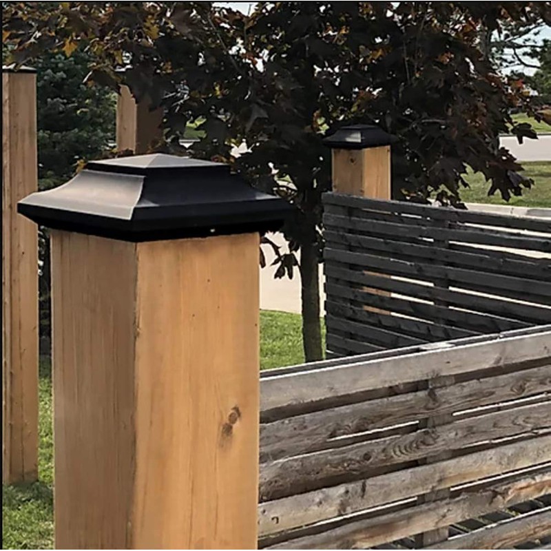 Nuvo Iron SPC23 x 5 1/2" Black Plastic Pyramid Post