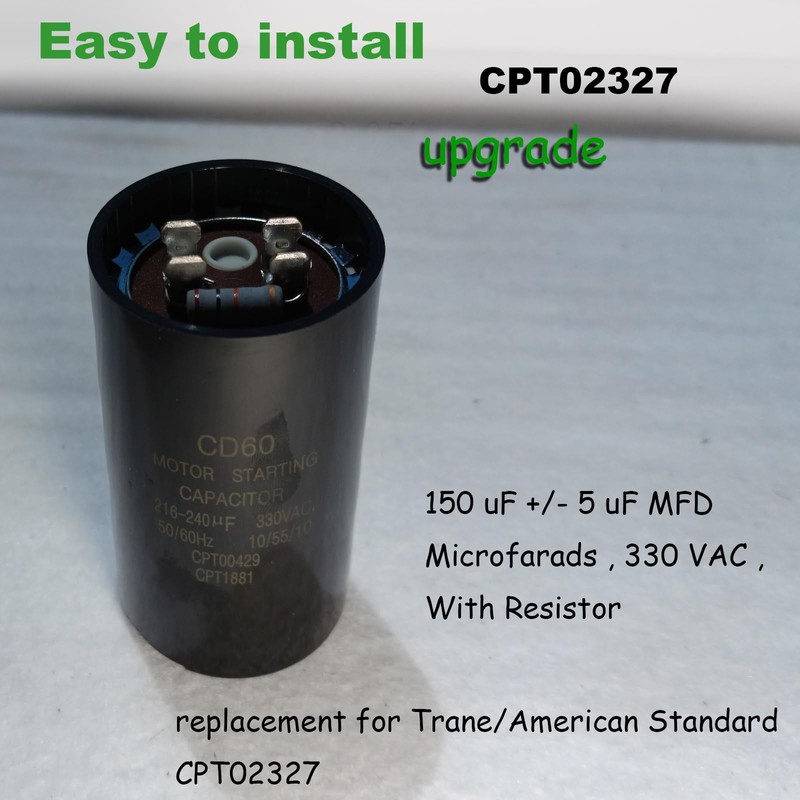 CPT02327 135-162 MFD 330 VAC Start Capacitor Replacement for Trane