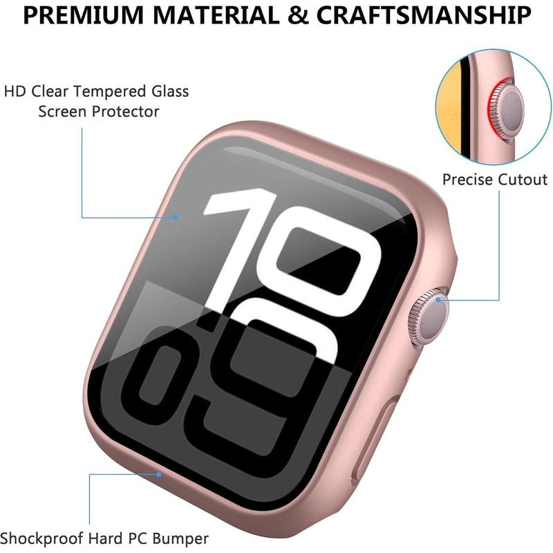 8 Pack Case for Watch Series 10 46mm with Tempered