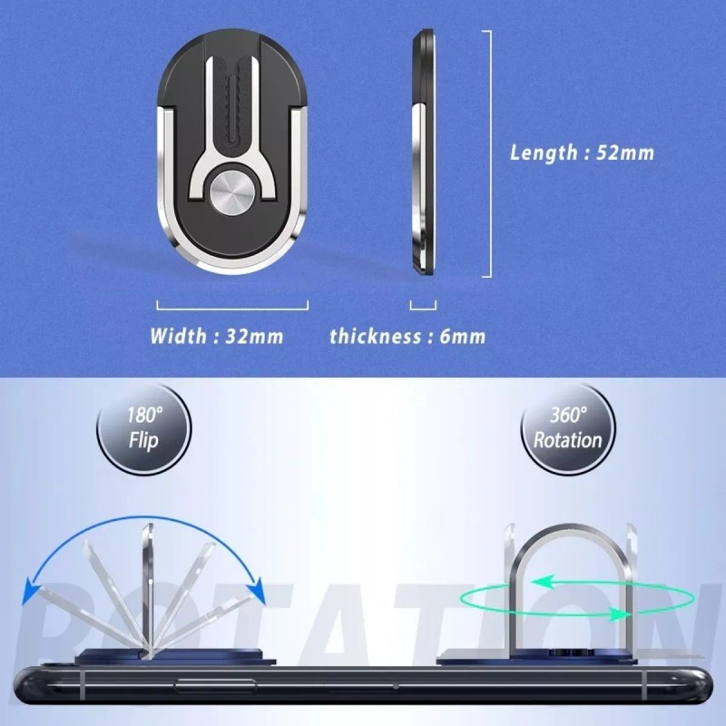 Universo en Linea Soporte Anillo Sujetador Dedo Carro Celular Metálico