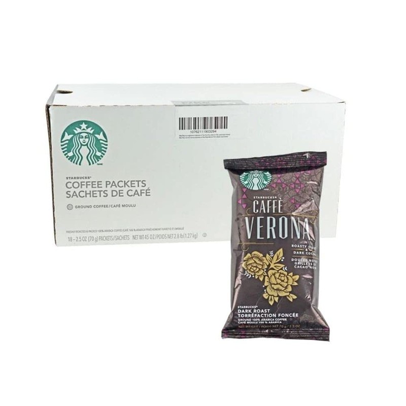 Starbucks SBK11018192 Drip-Brewing Single Pot Portions Caffe Verona Ground Coffee