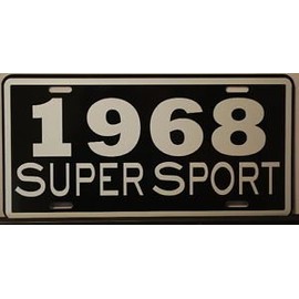 1968 68 Super Sport Metal License Plate 6x12 Tag Fits Chevy SS Impala Nova El Camino Chevelle Camaro Gasser Hot Rod Muscle Car Custom Classic Garage Bar Man Cave Office Novelty Wall Art Sign Gift