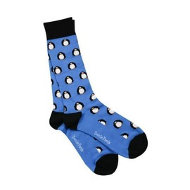 Swole Panda Bamboo Socks UK7-11 - Blue Penguin Mens Socks