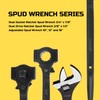 Lichamp 12.4" Spud Ratchet Wrench, 3/8" x 1/2" Dual Drive