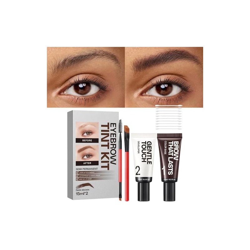 Kit de Tinte para Cejas Profesional para Mujeres - Duración