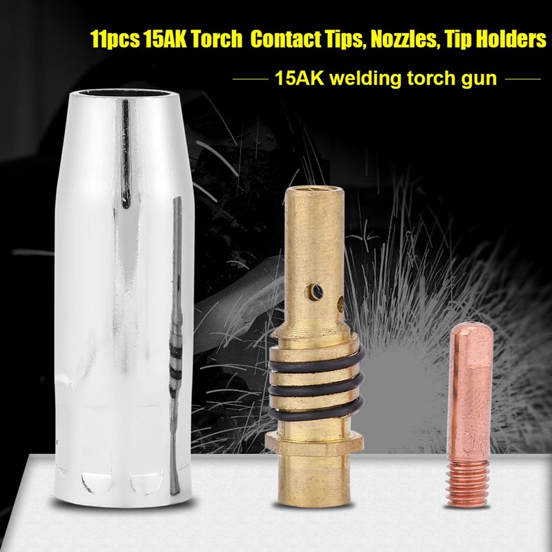vulcan welder replacement parts, 11pcs Nozzles Tips Holders MIG Welder