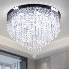 Cool Luxury K9 Crystal Chandelier LED round Chandelier Crystal Pendant Lights MountedLamp Power(W): 51, Number of Lights: LED, Shade  color: Cool white, Design Style: Modern
