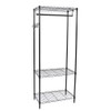 Apollo Hardware 3-Shelf Wire Shelving Garment Rack 14"x24"x60" (Black)