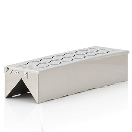 BBQ-Toro Stainless steel smoker box "Triangle" | 31 x 8.5 x 6.5 cm | Aroma box for gas grill, charcoal grill, electric grill | smoker bowl, smoke box, smoker box, smoker box, gas grill
