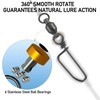 Alwonder 20 Pcs Fishing Swivel and Snap Saltwater Freshwater Ball