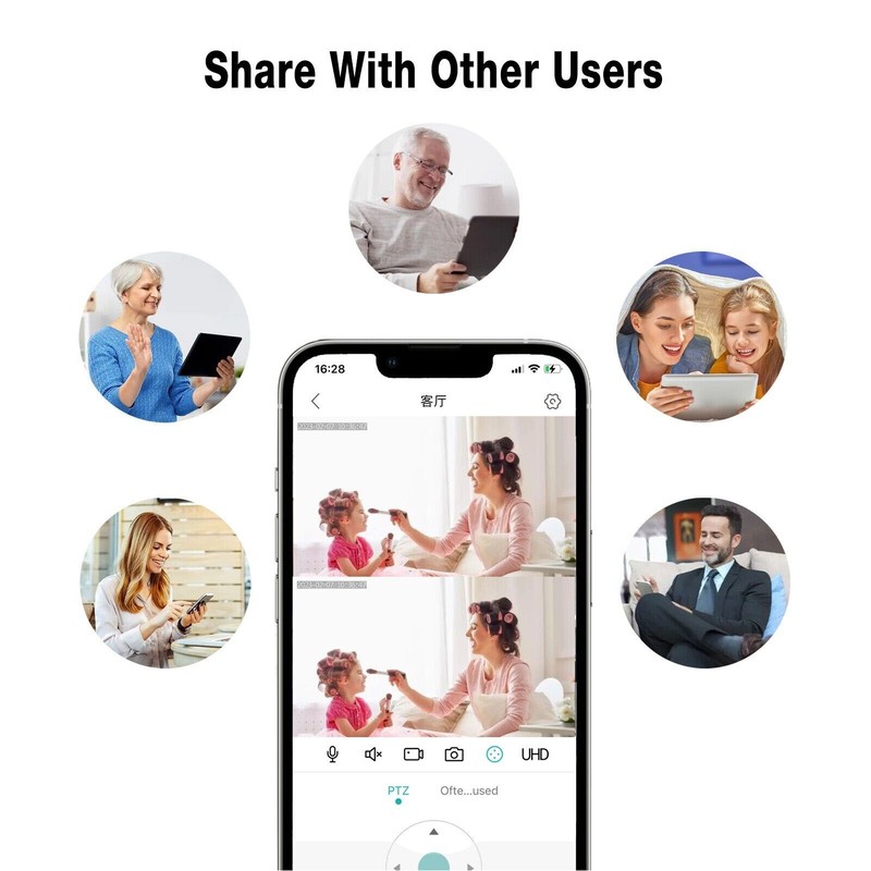 Outdoor Surveillance Camera 1080P HD Wireless WiFi Dome Camera with