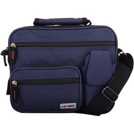 Canvas Style Multi-Functional Shoulder Bag/Cross Body Flight Work Travel Bag - Navy