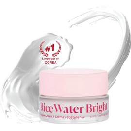 The Face Shop Rice Water Bright - Crema Facial Vegana Coreana de Agua de Arroz | Hidratante Iluminadora y Uniforme | K-Beauty para Efecto Piel de Vidrio | Nutrición Profunda, Anti-Opacidad y Rápida Absorción