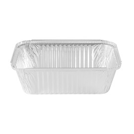 Restaurantware-Foil Lux 5 Pound Take Out Containers, 100 Disposable Aluminum Pans - Lids Sold Separately, Oven-Ready, Aluminum To Go Containers, Freezable, For Leftover Storage, Meal Prep And More