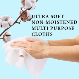 Naanz Medical MediWipes Patient Dry Wipes, Large Velvet Soft & Super Absorbent Wipes, Patient Care Homes Dry Wipe, Body Cleansing Wipes, Pack of 100