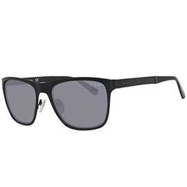Guess GU6891 Sunglasses - Matte Black Frame, Smoke Mirror Lenses, 57 mm Lens Diameter GU68915702C