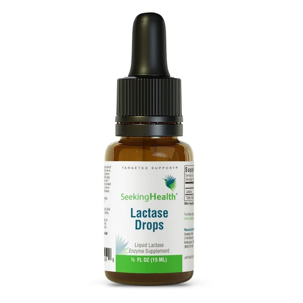 Seeking Health Lactase Drops, Supports Lactose and Dairy Digestion, for Lactose-Intolerant, Lactase Enzyme in Sweet Natural Glycerin Base to Make Lactose-Free Milk, 52 Servings (0.50 fl. Ounce)
