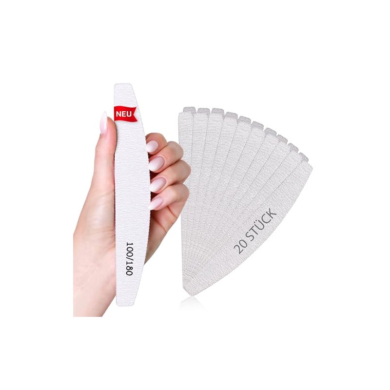 Lynis-Nailshop.de Professional Nail File for Gel Nails 100/180 Grit Zebra