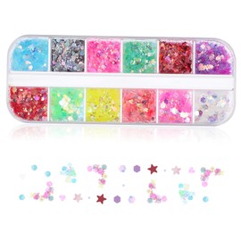 STOBOK Nail Glitters Highlighter Powder Manicure Beauty Supplies Chunky Flakes Resin Epoxy Crafts Easy to Apply Multi-Purpose