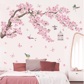 DECOWALL SG2-2426 Flower Tree Birdcage Wall Sticker Decor Kindergarten Nursery Kids Room DIY Wall Decal Wall Art Sea Bathroom Decor Vinyl Bedroom Teen Kids Wallpaper Wallpaper Furniture Room