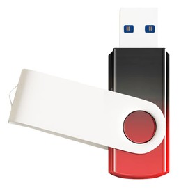 128GB USB 3.0 Flash Drives Red Black Gradient Color USB Memory Stick Wholesale Bulk Swivel Design Thumb Drive for Data Storage (Red Black)