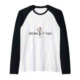 Saddleback Shoot Em Duck Hunting Lightweight Graphic Raglan Baseball Tee