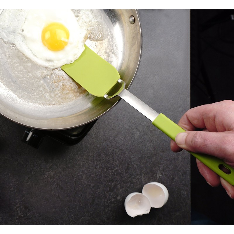 RSVP International Kitchen Tool Collection Flexible Nylon Spatula, Stainless Steel