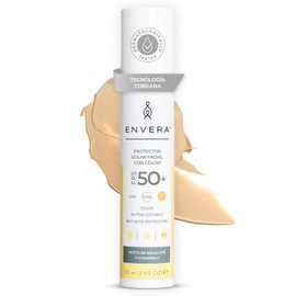 ENVERA - Protector Solar Facial Con Color Light FPS 50+ | Bloqueador Solar Facial Con Color - Oil Control Toque Seco | Acabado Mate Mouss...