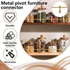 Nouiseuns Brass Shelf Rail Brackets for Gallery Rails – 4PCS
