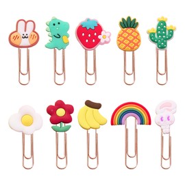 10 Pieces of Creative Cartoon Paper Clips, Creative Paper Clips, Cute Paper Clips, Decorative Paper Clips, Children's Stationery