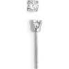 14K White Gold 3Mm Topaz Stud Earrings (Length=3) (Width=3)
