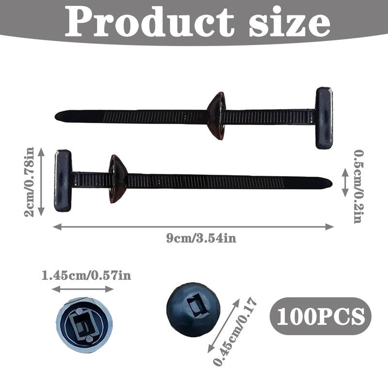 100PCS Nylon Universal Cable Tie Buckle, Multipurpose Design Zip Tie