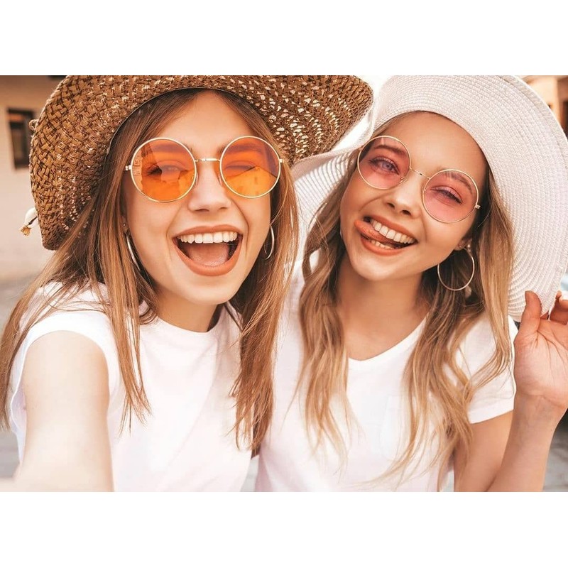 Pro Acme Retro Small Round Polarised Sunglasses for Men Women,