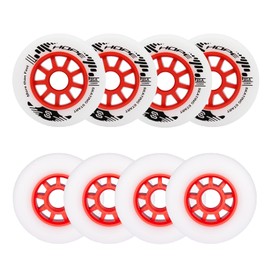 8Packs SKT HP 100mm Inline Skate Wheels 85A Replacement Rollerblade Wheels for Outdoor Speed Inline Roller Skate (100mm(set of 8))